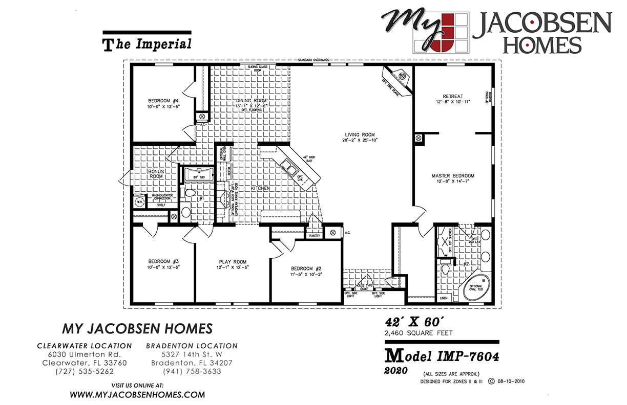 4 Bedroom Floorplans My Jacobsen Homes Of Florida